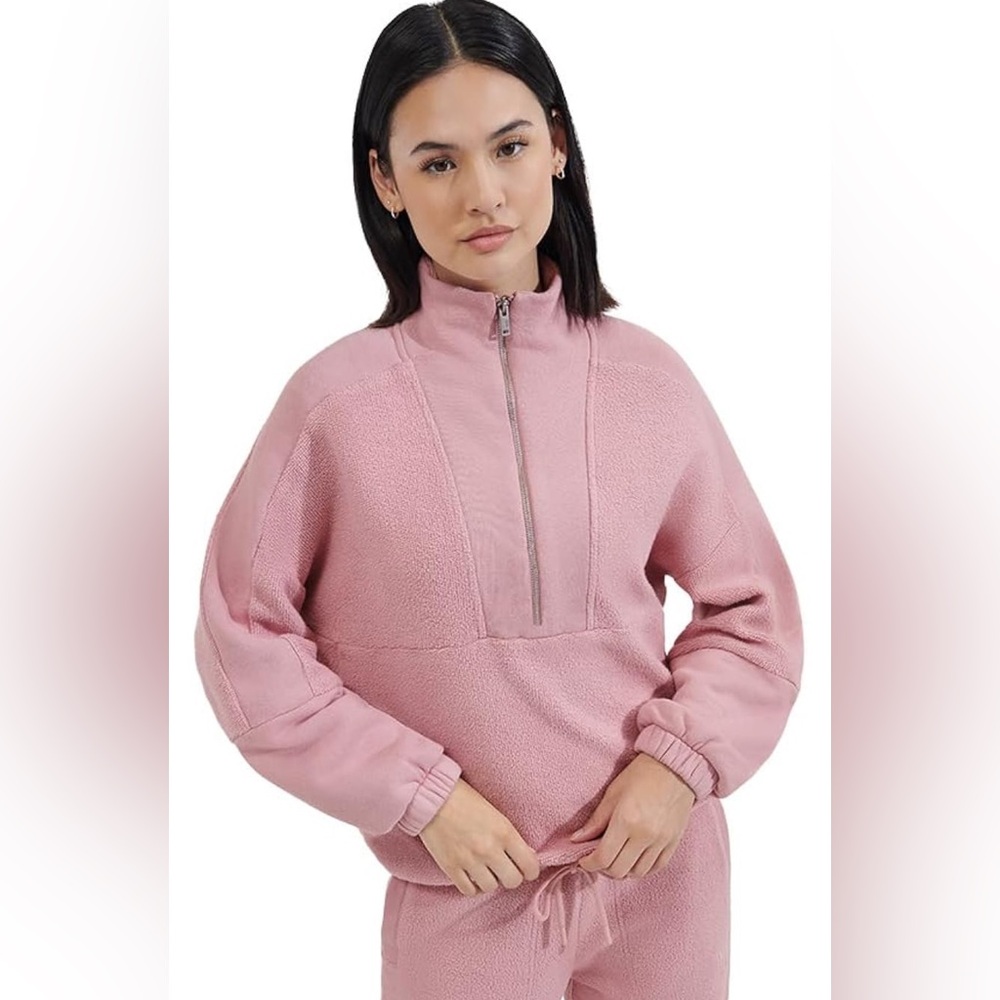 UGG “Elana” Mixed Half-Zip Pullover